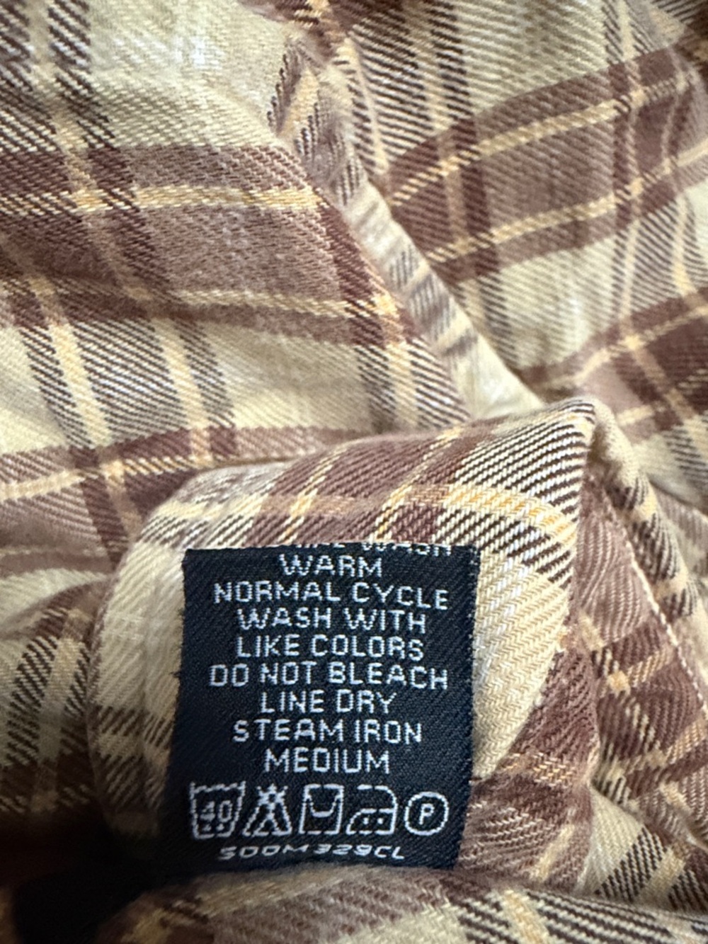 VTG Ralph Lauren XL Jean Company Black Label Beige and Brown Plaid Button-Down - Picture 8 of 9